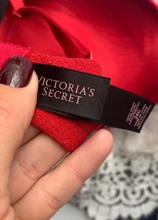 👙великолепный кружевной бордовый бюстгальтер victoria’s secret/марсаловый лифчик пуш ап👙2 фото