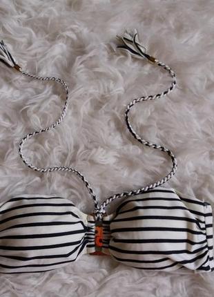 Купальник у смужку бандо4 фото