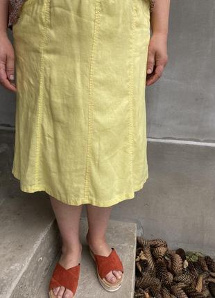 Льняная юбка, юбка лён, летняя юбка, юбка мыды, натуральная юбка