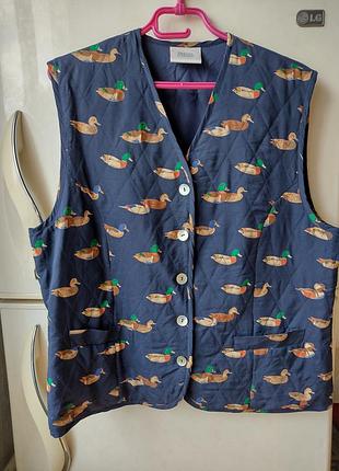 Sergio cassani винтажный шелковый жилет.