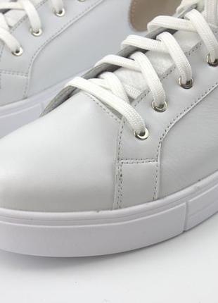 Кроссовки кеды повседневные белые мужские кожаные обувь весна лето rosso avangard puran slipy white7 фото