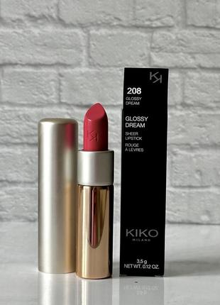 Помада кіко milano glossy dream sheer lipstick 2082 фото