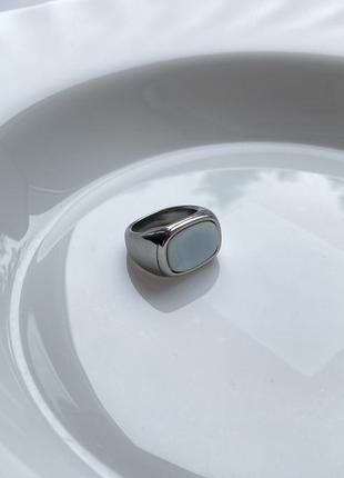 Массивное серебристое кольцо, кольцо, печать женская
