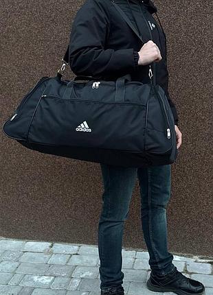 Спортивная дорожная черная сумка adidas