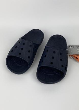 Тапки crocs baya slide navy оригинал новые синие тапочки сланцы размер m4 w6 36 372 фото