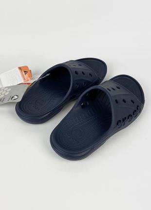 Тапки crocs baya slide navy оригинал новые синие тапочки сланцы размер m4 w6 36 374 фото