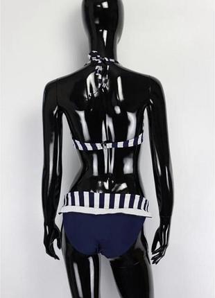 Стильный купальник в полоску3 фото