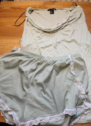 Нежная легкая пижама с шортиками,хлопок,вискоза10 фото