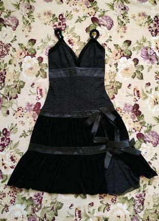 Чёрное нарядное платье1 фото