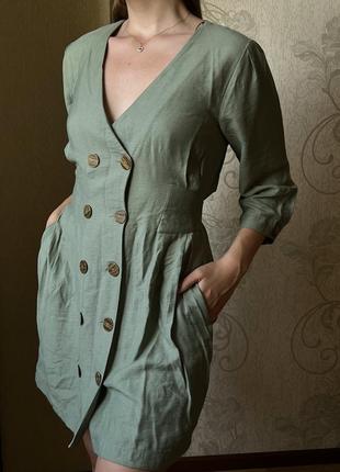 Плаття оливкове комбінезон сарафан сукня