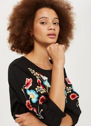 Платье, натуральное, вышивка topshop m/l4 фото