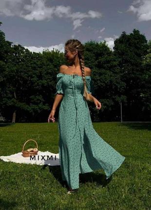 Романтичное длинное платье, открытые плечи турция3 фото