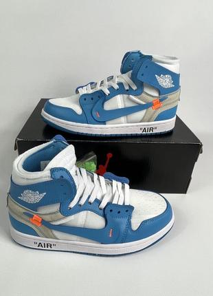 Кроссовки мужские nike air jordan 1 ""off-white 40
