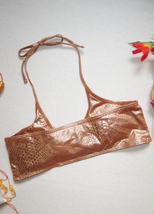 Мега шикарный раздельный бронзовый купальник в змеиный принт shein 💜🍹💜5 фото