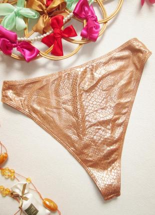 Мега шикарный раздельный бронзовый купальник в змеиный принт shein 💜🍹💜7 фото