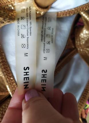 Мега шикарный раздельный бронзовый купальник в змеиный принт shein 💜🍹💜10 фото