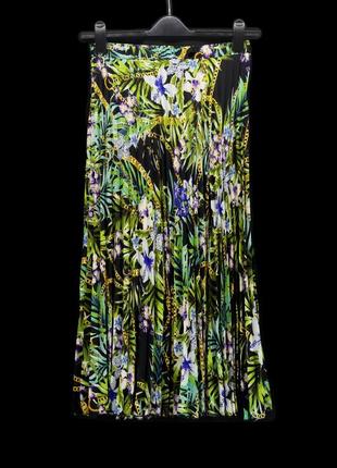 Красивая плиссированная юбка миди "primark" с цветочным принтом. размер uk8/eur36.6 фото