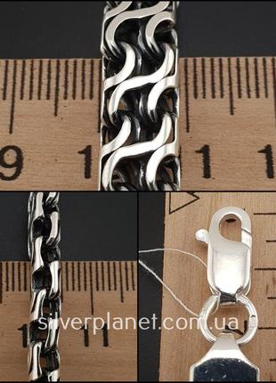Серебряный браслет мужской массивный гермес. ширина 1 см. браслет на руку хонда серебро 925. 20,5 см4 фото