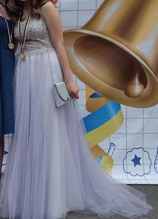 Невероятное вечернее/свадебное платье лавандового цвета2 фото