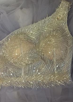 Невероятное вечернее/свадебное платье лавандового цвета4 фото