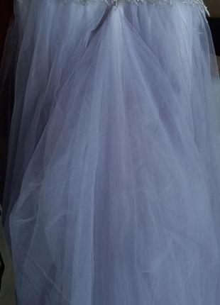 Невероятное вечернее/свадебное платье лавандового цвета6 фото