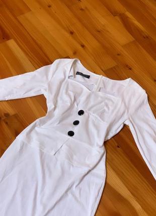 Сукня нова біла нова класична літнє плаття вечірнє  брендове нове шовкове zara