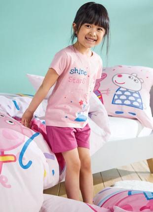 Летняя пижамка для девочки с любимыми героями свинка пеппа1 фото