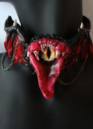Набор "демон" чокер и серьги