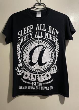 Футболка мерч sleep all day party all night