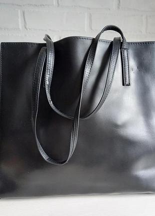 Удобная кожаная сумка шоппер cop.copine