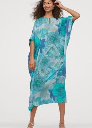 Платье h&m кафтан длиной до щиколотки из слегка драпирующей вискозной ткани2 фото