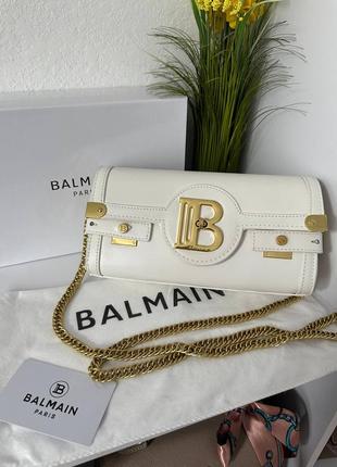 Balmain клатч міні сумочка шкіряна натуральна шкіра білого кольору люкс якість сумка кожаная натуральная кожа белого цвета10 фото