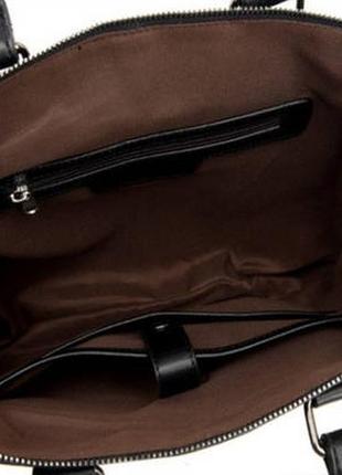 Мужской деловой портфель для документов кожа пу, стильная мужская сумка формат а4 для ноутбука10 фото