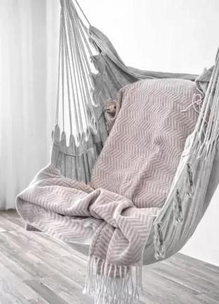 Підвісне крісло гойдалка гамак бразильське gardlov 20937 сіре польща7 фото