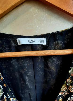 Mango шифоновое платье в принт пейсли10 фото