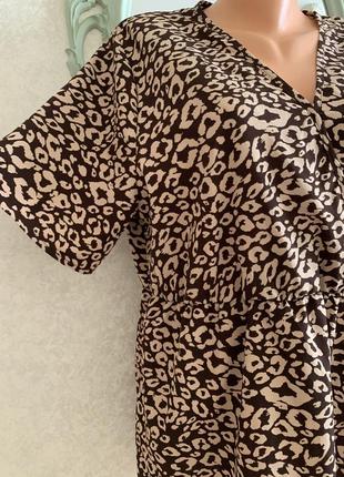 Батал!! легкая блуза в леопардовый принт!!!2 фото