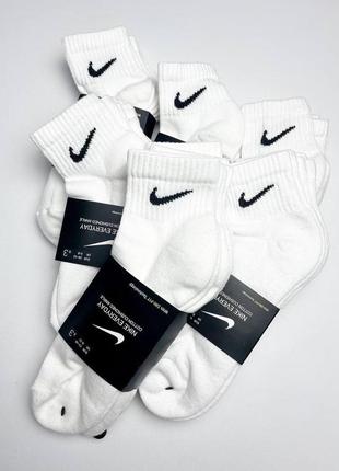 Комплект 3 пари, шкарпетки білі nike, оригінал, носки найк, original, чоловічі, 42-462 фото