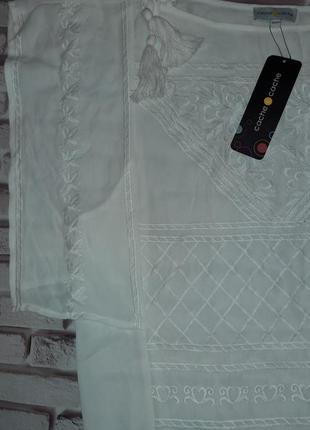 Женская блуза рубашка в этно стиле cache cache.  новая с бирками.3 фото