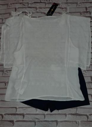 Женская блуза рубашка в этно стиле cache cache.  новая с бирками.8 фото
