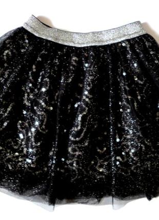 Фатиновая юбка с пайетками на 10-11 лет