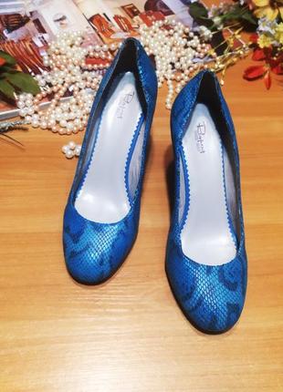 Неймовірно красиві трендові кожані бірюзові тигрові туфлі човники respect your self 37 шкіра кожа3 фото