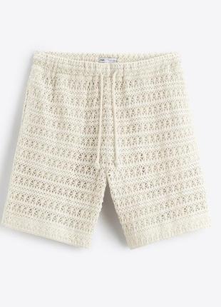 Шорты кроше ванные zara хлопок