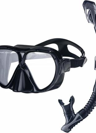 Набор маска и трубка aqua speed ​​vanua + borneo(mesh bag) 8235 черный уни osfm dr-11