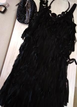Супер стильное чёрное платье, очень эффектное, без дефектов крутая модель.9 фото