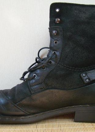 Зимние ботинки на цигейке. натуральная кожа+натуральный нубук1 фото