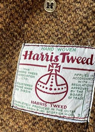 Оригинальное винтажное шерстяное пальто harris tweed4 фото