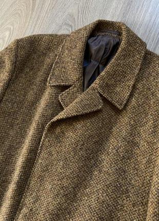 Оригинальное винтажное шерстяное пальто harris tweed3 фото