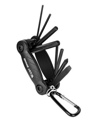 Мультитул west biking yp0719243 black кишеньковий набір інструментів для велосипеда gl-55