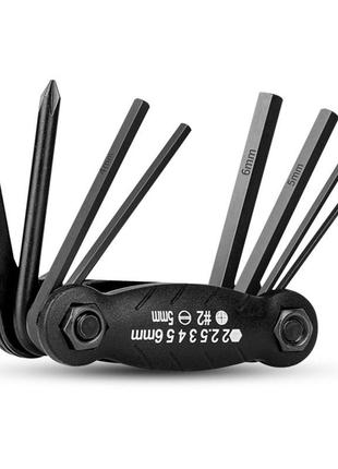 Мультитул west biking yp0719243 black кишеньковий набір інструментів для велосипеда gl-552 фото