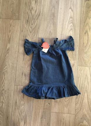 Нова сукня на дівчинку джинсова сарафан платье 92-98 см koton3 фото